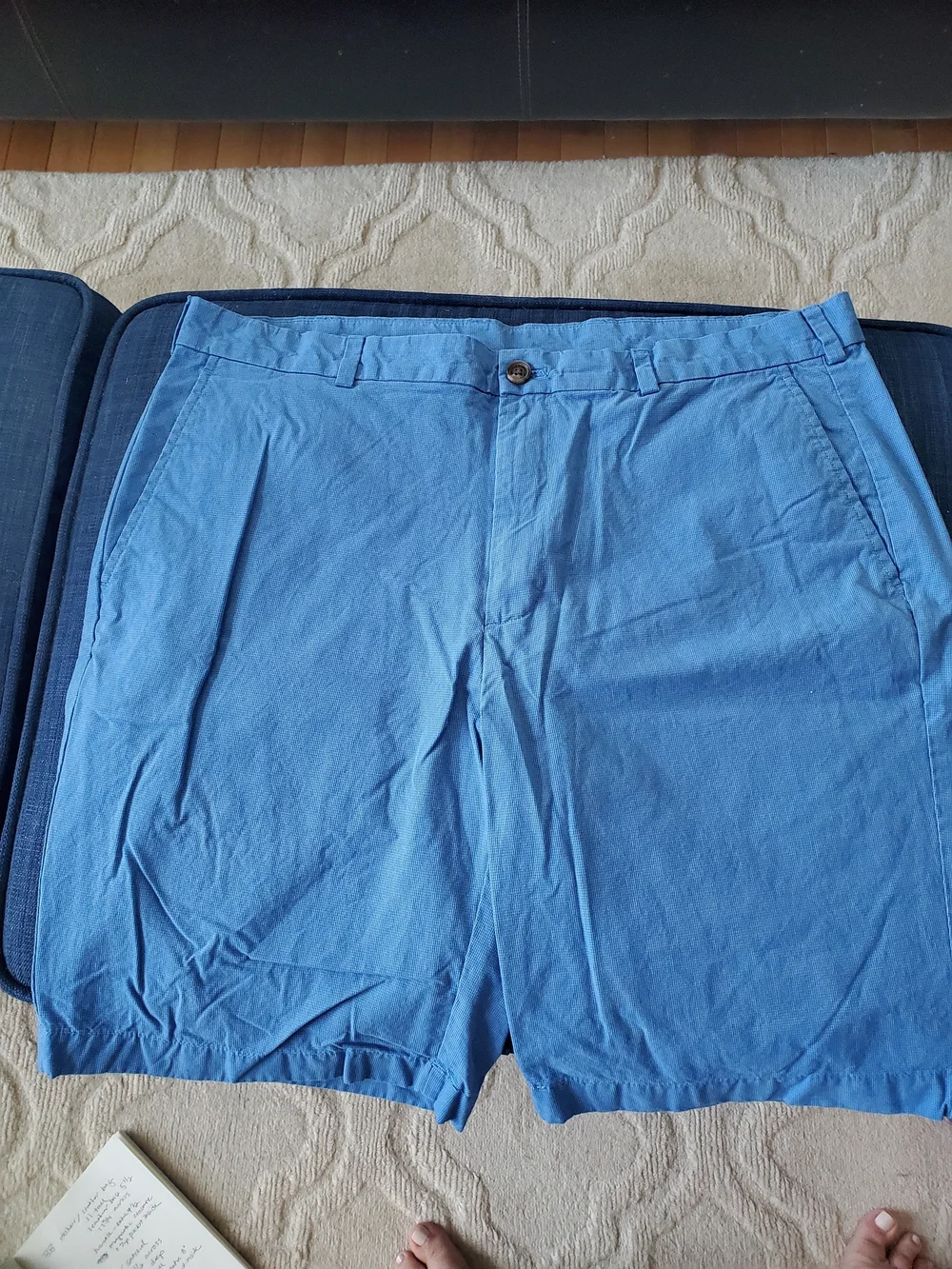 Brooks Brothers Coral Pink and Blue Chino Shorts